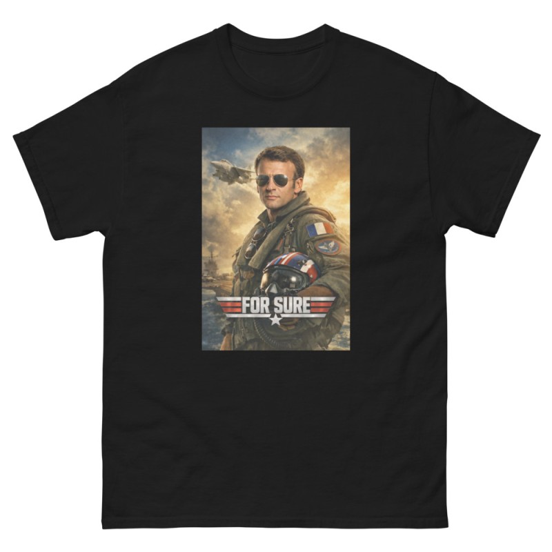 T-shirt beauf "Macron for sure"