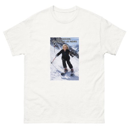 T-shirt beauf "Marine Lepen, ma passion descendre les noirs"