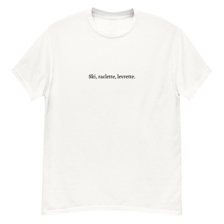 T-shirt beauf "ski raclette levrette"