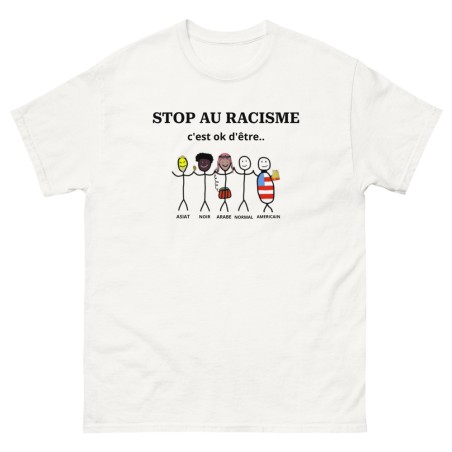 T-shirt beauf "stop au racisme"