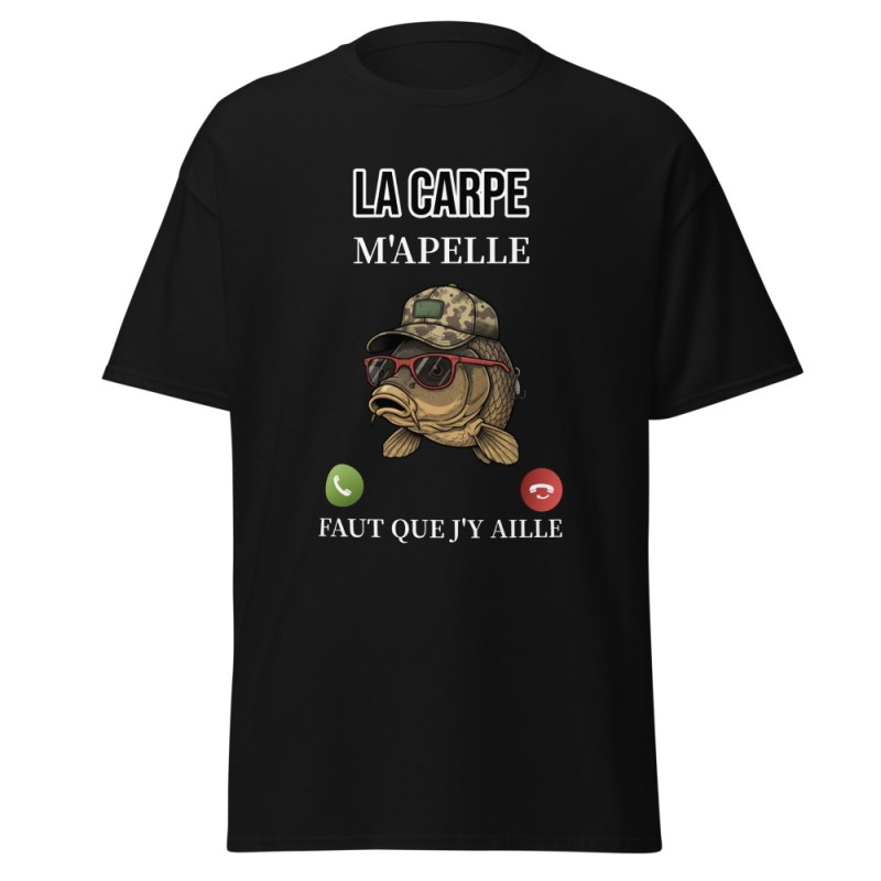 T-shirt beauf "la carpe m'apelle, faut que j'y aille"