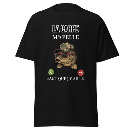 T-shirt beauf "la carpe m'apelle, faut que j'y aille"